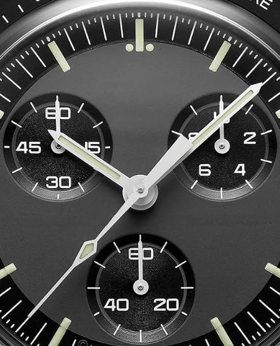 Luxury Grey Chronograph Unisex Watch | Pulsometer Dial | Stylish Nylon Strap | Waterproof Analog Quartz Watch for Men and Woman| Premium Fashion Wristwatch