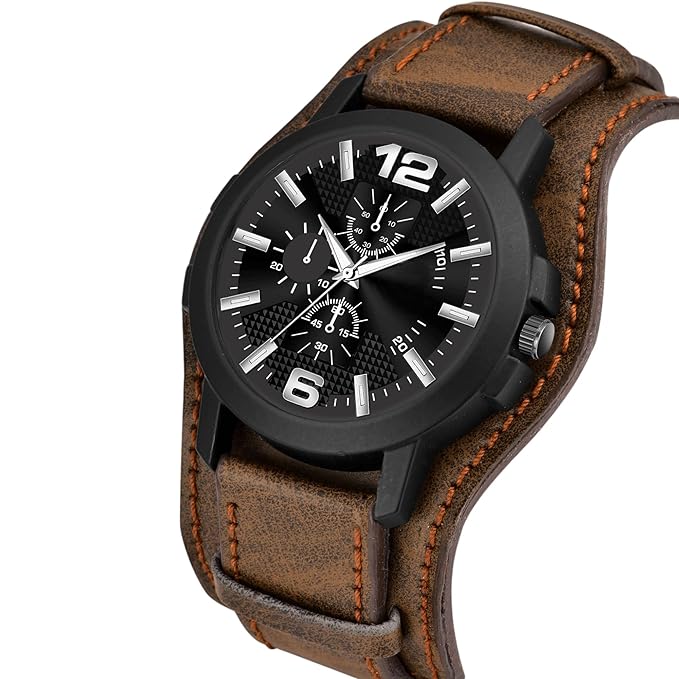 Two-in-one Detachable Bracelet Strap Analogue Watch for Men | Watch for Boys (Brown)