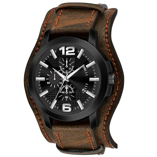 Two-in-one Detachable Bracelet Strap Analogue Watch for Men | Watch for Boys (Brown)